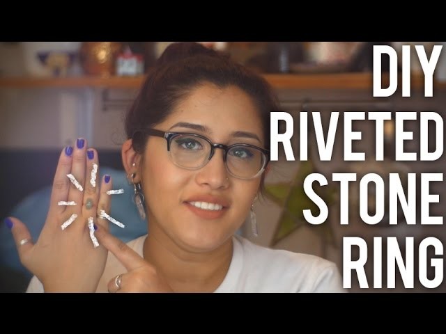How to Make Riveted Stone Ring : DIY