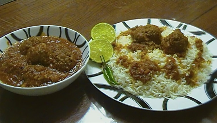 Kofta Challow (Afghan Meatball With Rice)