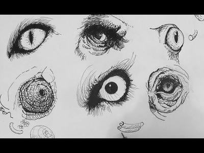 Pen & Ink Drawing Tutorials | How to draw realistic animal eyes
