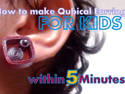 Quilled Designer Jewellery Making - Cubic Earring - Within 5 Minutes