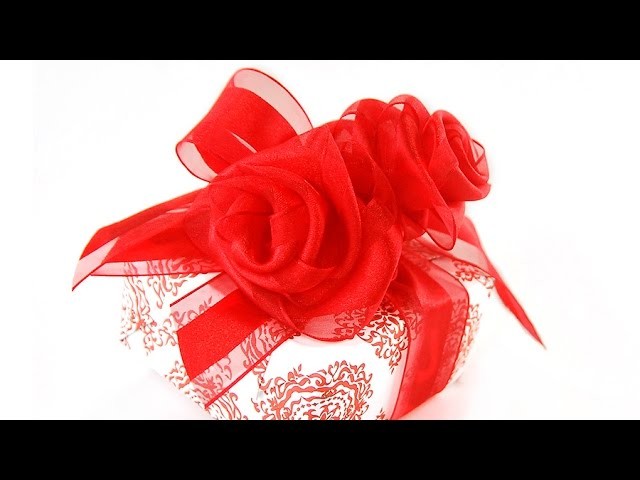 Valentine Ribbon Rose Gift Wrapping