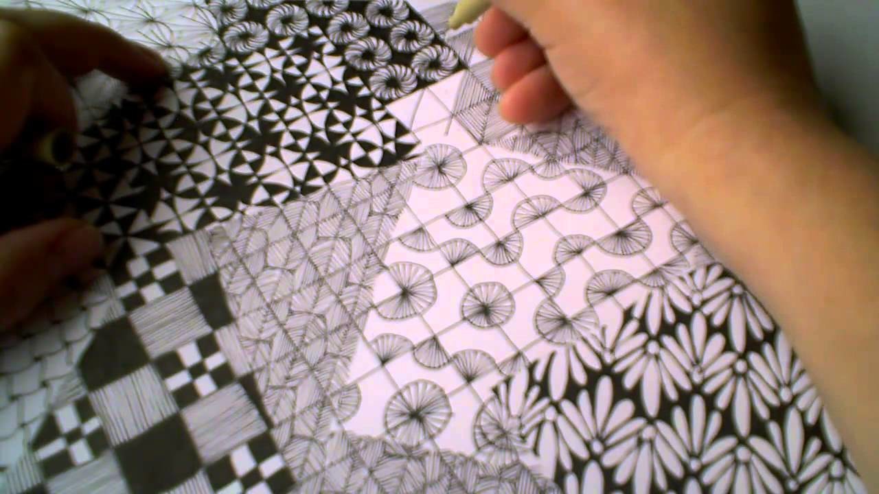 Zentangle Pattern Samplers 1, For Beginners - Part 4