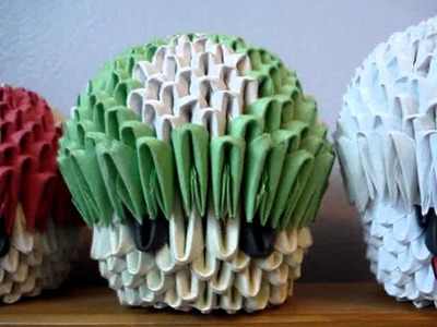 3D Origami Mushrooms