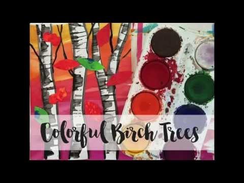 Birch Tree Collage Art Project for Kids