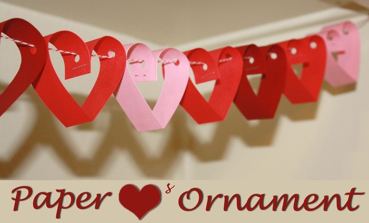 DIY crafts :Party decorations ideas -  Hearts Ornament   | Komali Arts