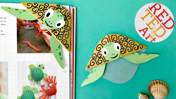 Easy Turtle Bookmark Corner DIY (Bonus Paper Craft Video)