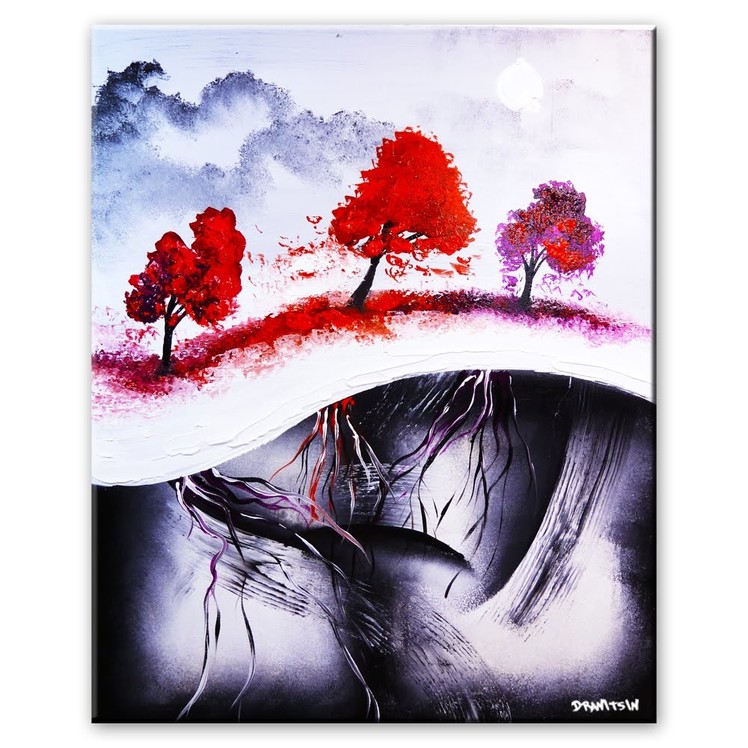 Five Easy Steps to create amazing landscape abstract art painting