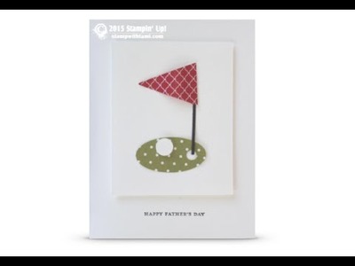 Fore! Golf card featuring Stampin Up punches