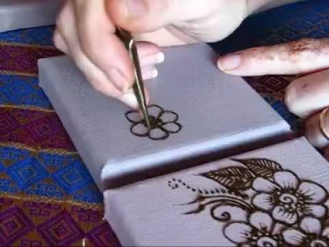 Henna Application on Canvas