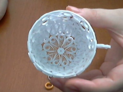 How to make 3d quilling cup of coffee part2