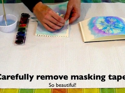 How to make a beautiful snowflake painting.