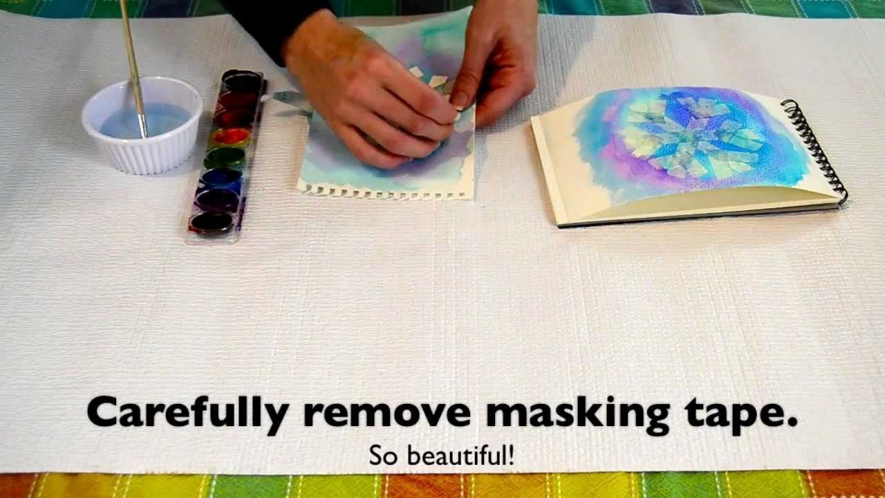 How to make a beautiful snowflake painting.