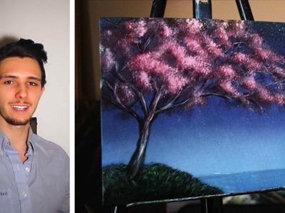 How to paint a cherry blossom tree! A basic speed painting tutorial of a cherry tree for beginners