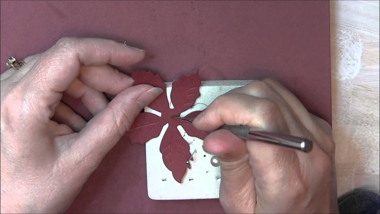 How to use Tim Holtz Poinsettia Die and a Die care tip!