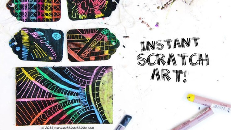 Instant Scratch Art - Easy Oil Pastel Project for Kids & Adults!