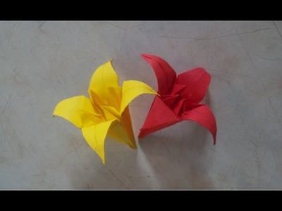 Origami lily flower - Craft tutorial