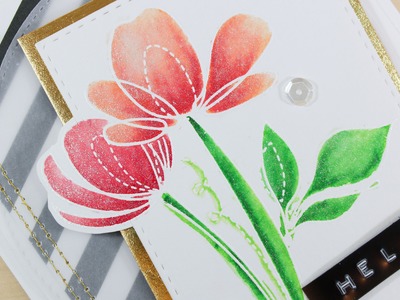 Spring Flowers - Sparkle Watercolor