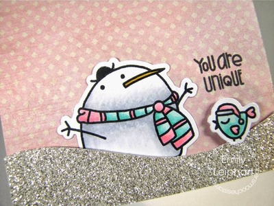 Start-to-Finish card with Paper Smooches' Swanky Snowdudes stamps and dies