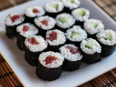 Sushi Rolls (Cucumber and Tuna Rolls) Recipe - Japanese Cooking 101