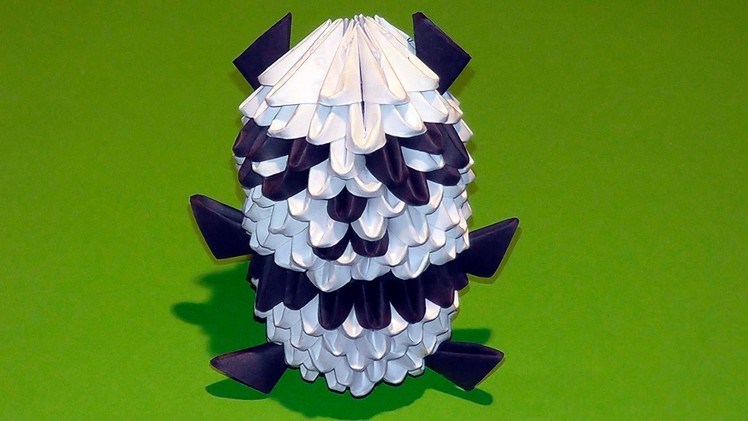 3D origami panda (the bear) tutorial