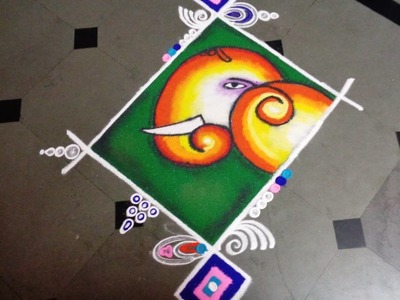 5. ganesh chaturthi special rangoli