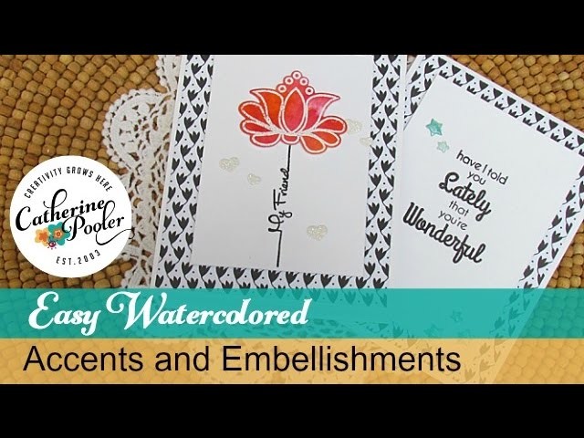 Easy Watercolored Accents and Embellishments