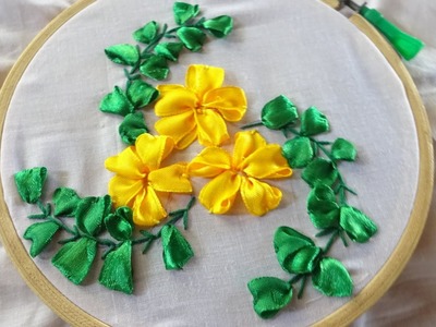 Embroidery Ribbon Flower Stitching By Amma Arts