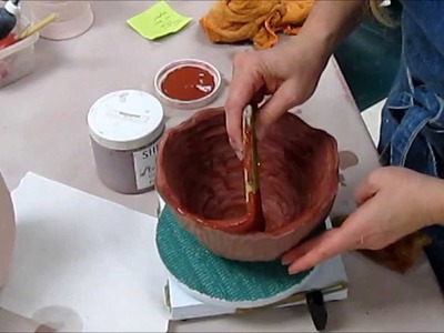 Glaze Application Demonstration for Ceramics I, II, and Wheel Throwing