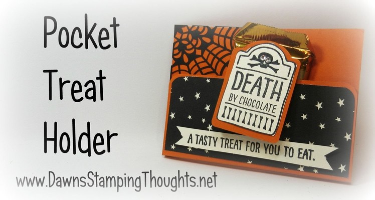 Halloween Pocket Treat holder with Dawn using Stampin'Up! Products