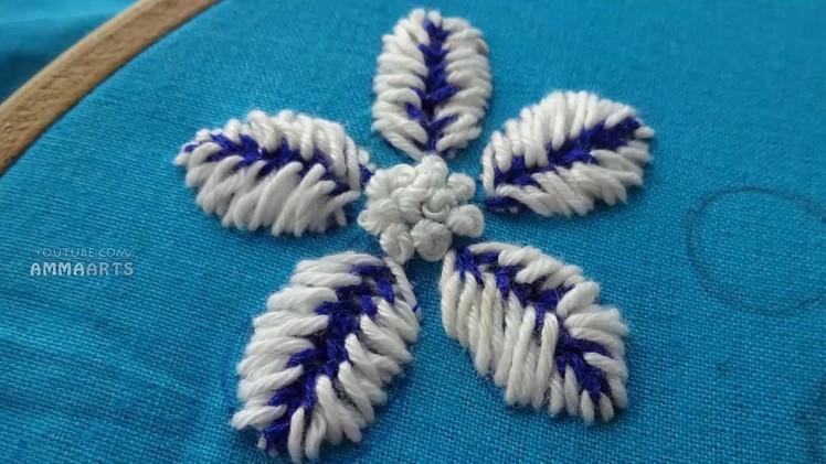 Hand Embroidery Flower Stitch - Embroidery By Amma Arts