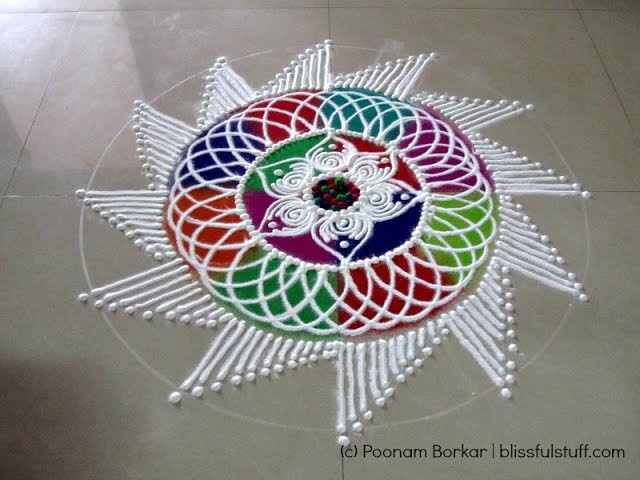 How to draw Sanskar bharati rangoli, colorful latest sanskar bharati rangoli design - Diwali Special