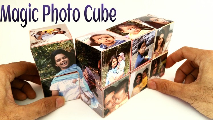 How to make a "Magic Photo Cube Album" for Mother's Day - Paper Craft Tutorial