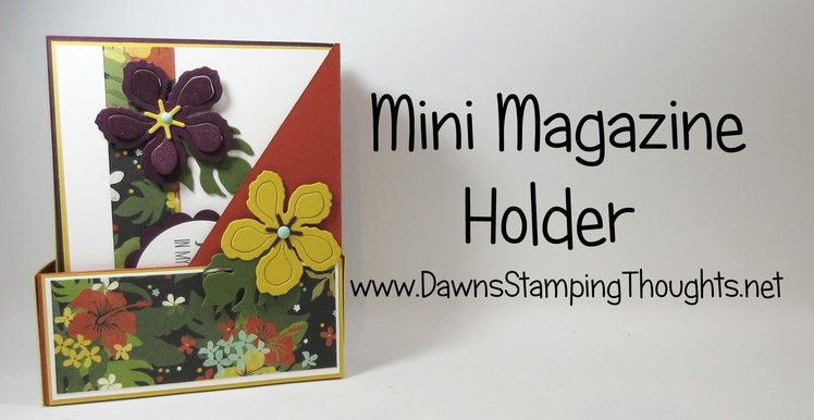 Mini Magazine Holder for cards using Botanical Gardens from Stampin'Up!