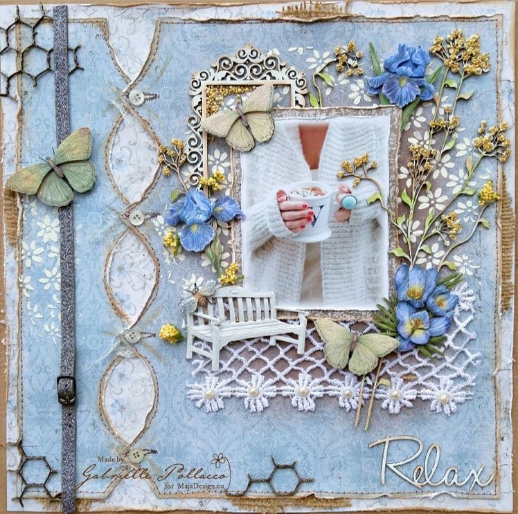 Mixed Media Layout Tutorial  Relax By Gabrielle
