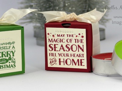 Pootles Advent Countdown #17 Envelope Punch Board Double Jumbo Tea Light Box Tutorial