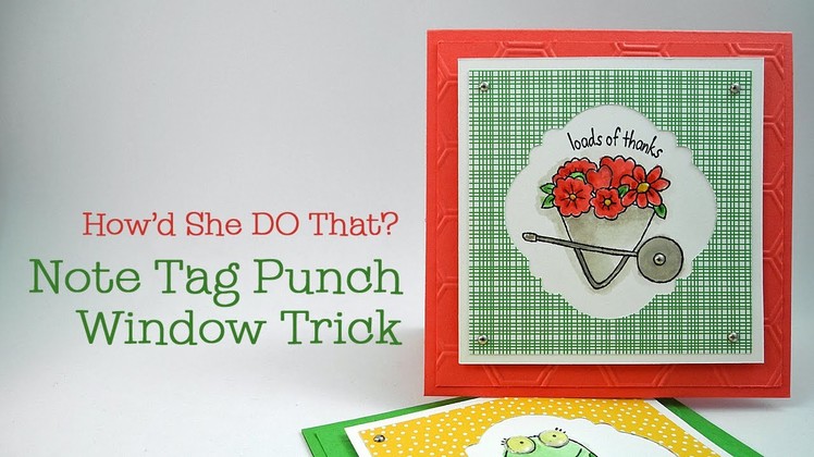 Stampin' Up! Note Tag Punch Trick w.Dawn O
