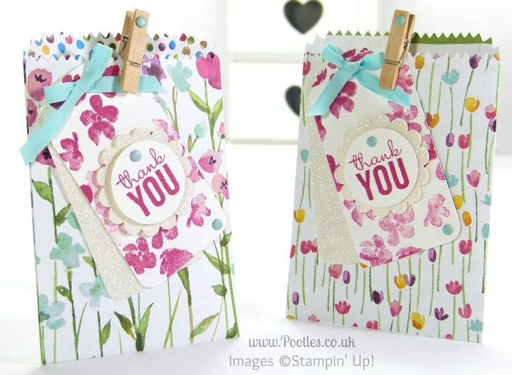 Stampin' Up! UK Painted Blooms Mini Treat Bag Tip Tutorial