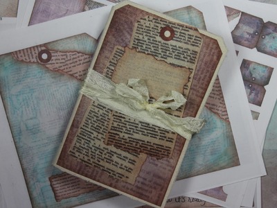 Tag Shaped Journal with Canvas and Iron On Transfer