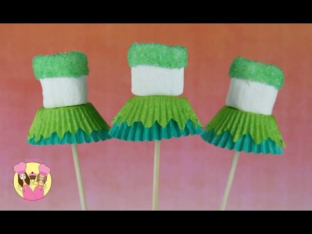 TINKERBELL MARSHMALLOW POPS - party treat idea - by Charli's Crafty Kitchen - Disney Fairies tinker