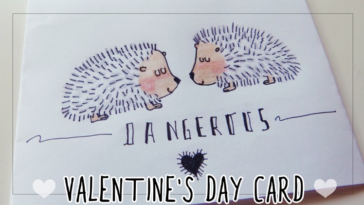 Valentine's Day card for boyfriend |Drawing hedgehogs