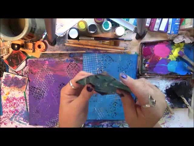 Video Hop   Painted Papers with Reuse Materials