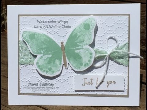 Watercolor Wings Stampin' Up! July Card Class card 3 of 6