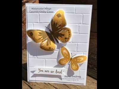 Watercolor Wings Stampin' Up! July Card Class card 4 of 6