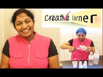Creative Corner || How to Make Colorful Flowers with Water Bottles