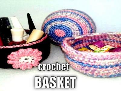How to crochet BASKET. Örgü SEPET nasıl yapılır ?