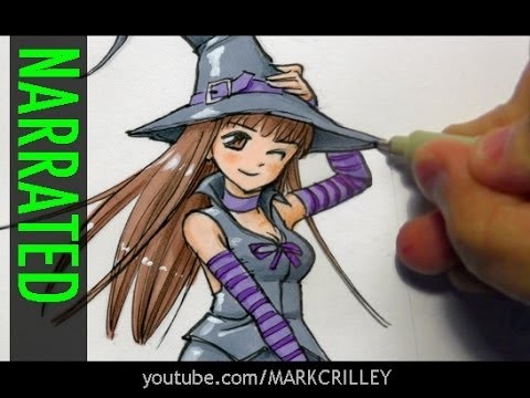 How to Draw a Witch: Manga Style [Narrated Step-by-Step]