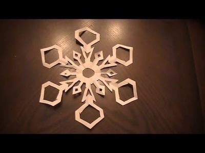 How to Make Paper Snowflakes with six sides easy tutorial