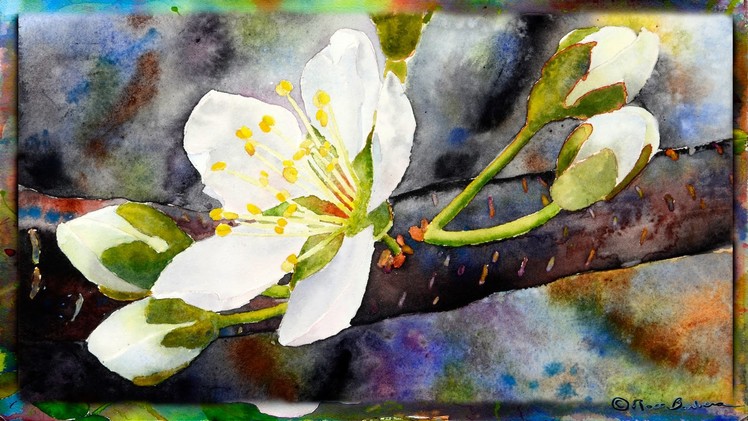 How to Paint the Cherry Blossom in Watercolor, Part 1