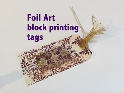 Kim Thittichai tag foil art using transfer foils & kk glue