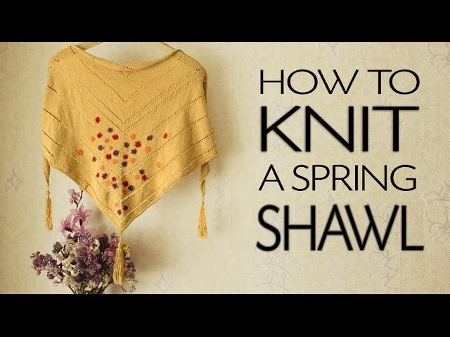 Knitting. How To Knit a Triangle Shawl